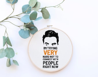 Schitt's Creek David Quote -  Counted Cross Stitch Pattern - PDF Digital Download