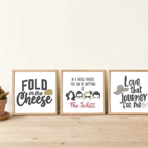 Set of THREE -  Schitt's Creek Love that Journey for me Alexis David Quote Counted Cross Stitch Pattern - PDF Digital Download