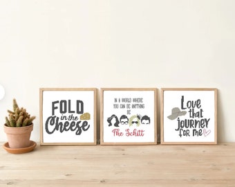 Set of THREE -  Schitt's Creek Love that Journey for me Alexis David Quote Counted Cross Stitch Pattern - PDF Digital Download