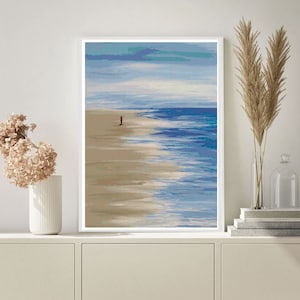 Strand Ozean Meereswelle Aquarell Landschaft Kreuzstichmuster PDF Digital Download