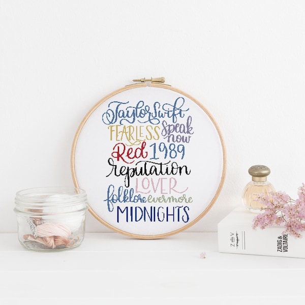 Taylor Swift Counted Cross Stitch Pattern - PDF Digital Download