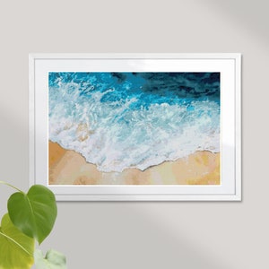 Beach Ocean Sea Wave Landscape Counted Cross Stitch Pattern - PDF Digital Download