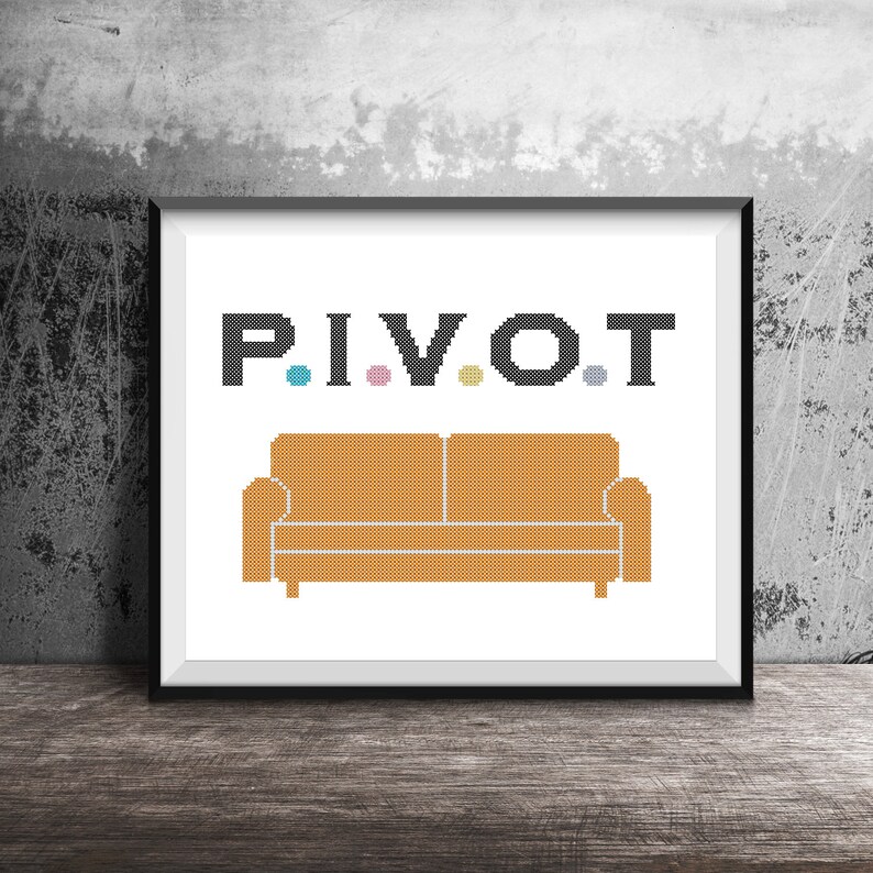 Quote Friends TV Show Pivot Orange Couch Text Quote  Etsy