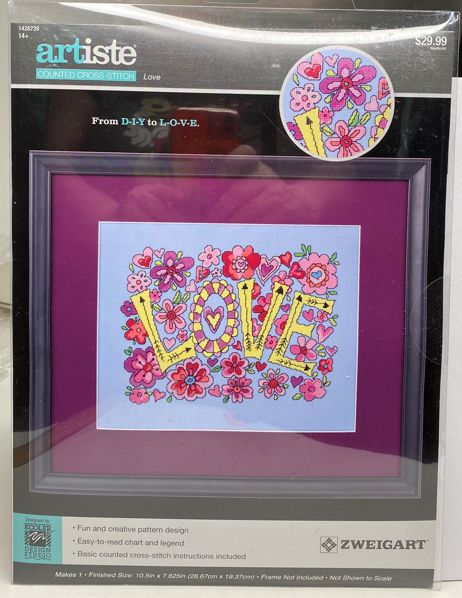 ZWEIGART Artiste LOVE Counted Cross Stitch KIT Etsy