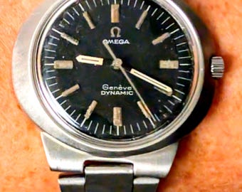 Gents 1969 Swiss SS Omega Geneve Dynamic 17J cal 601 Bracelet Watch Serviced