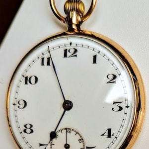 Gents 1920 Swiss 9ct Gold George Stockwell Pocket Watch Serviced