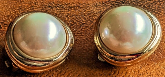 Vintage Christian Dior Gold Pearlescent Finish Cli