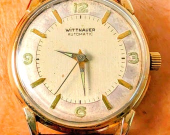 Orologio da uomo svizzero degli anni '50 GF Wittnauer 17J automatico cal. 11 ARG AS 1361 revisionato