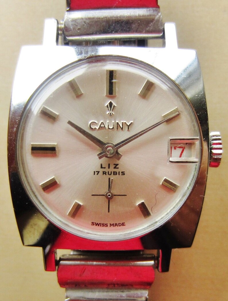 Ladies Swiss SS Cauny Prima Liz Date Bracelet Watch With Sub - Etsy
