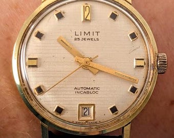 Gents 1960s Swiss GP Limit 17 Jewels Felsa 4007N Date Automatic Watch  Serviced