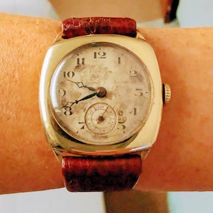 Gents 1930s Swiss Art Deco Rolled Gold 15j 2 Adjs Watch Serviced