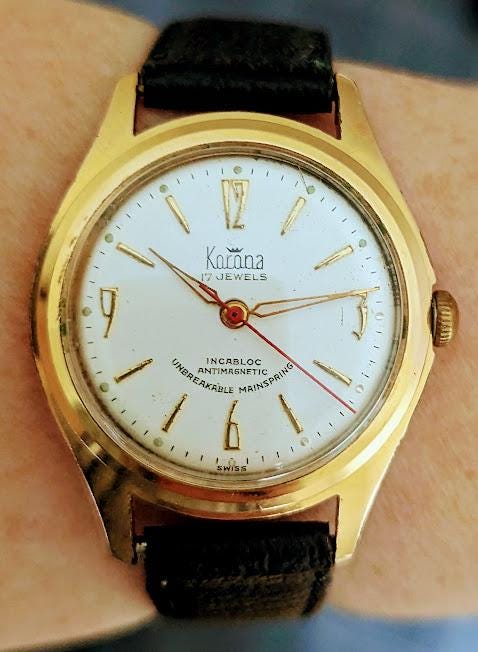 Gents 1950s Swiss GP  Korona 17 Jewels AS 1686 Watch for Sale