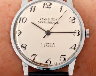 Gents 1970s Swiss Fenn & Son 17J Watch MSR L33 Serviced