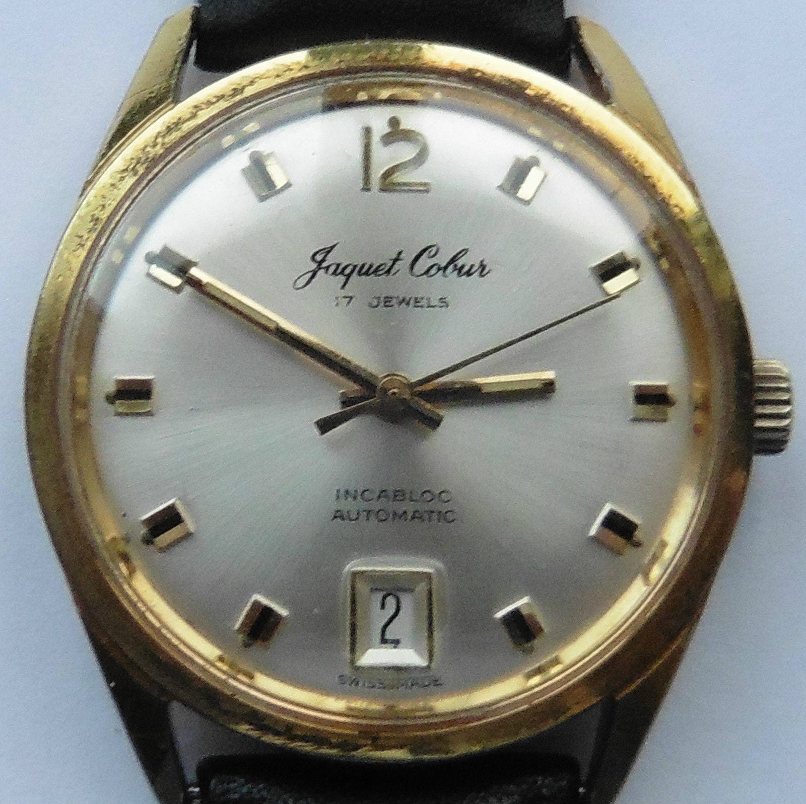 1970s Gents GP Jaquet Cobur Automatic Date Magnifier Watch Etsy