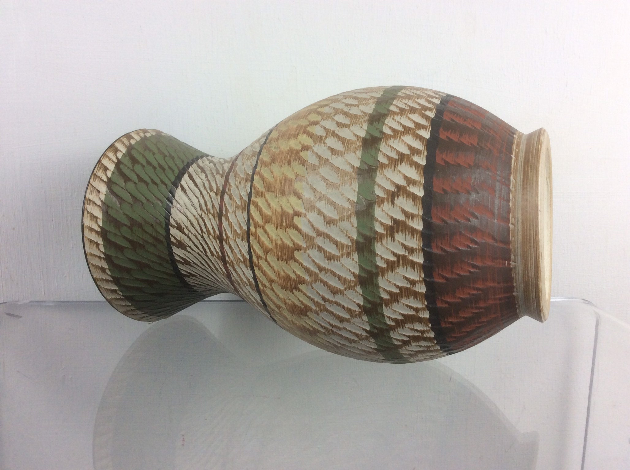 Dumler and Breiden Terra Large Fat Lava West German Pottery Vase