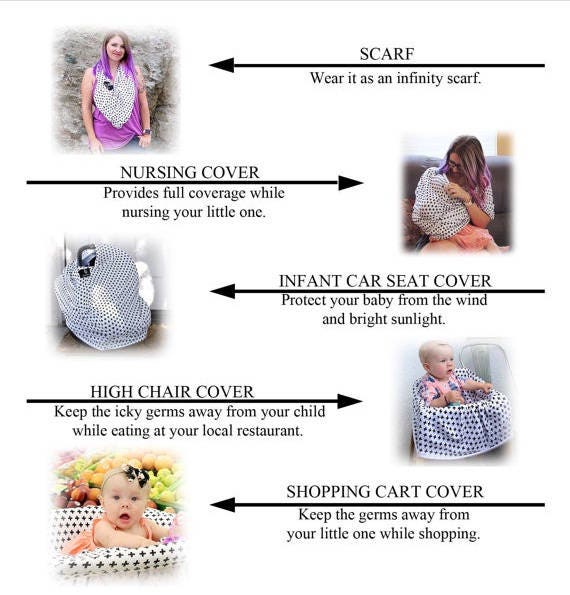 Items similar to 4 in 1 Breastfeeding Cover Car seat Cover Nursing