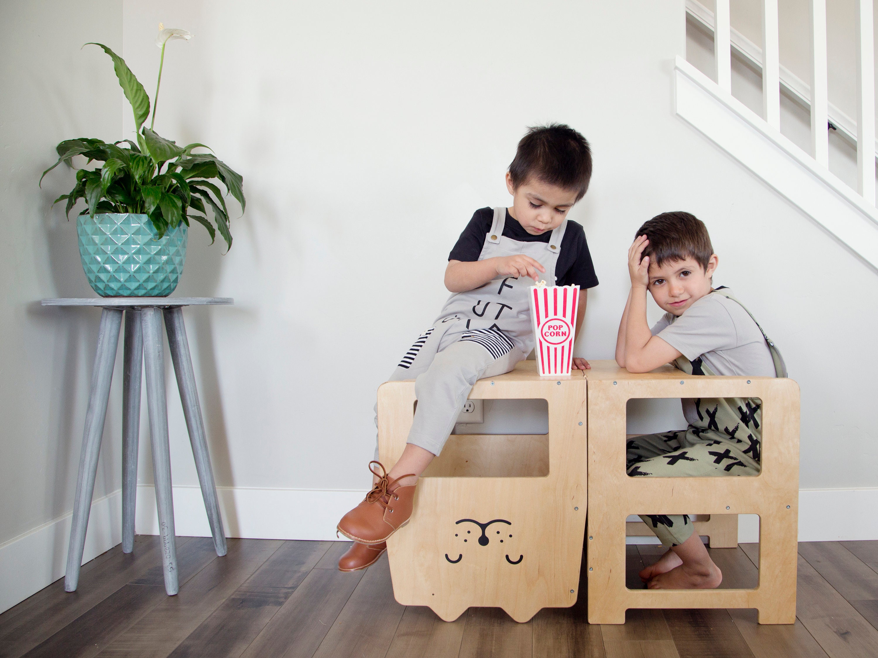 Tour d'observation Montessori Craffox pour tout-petit en Bois