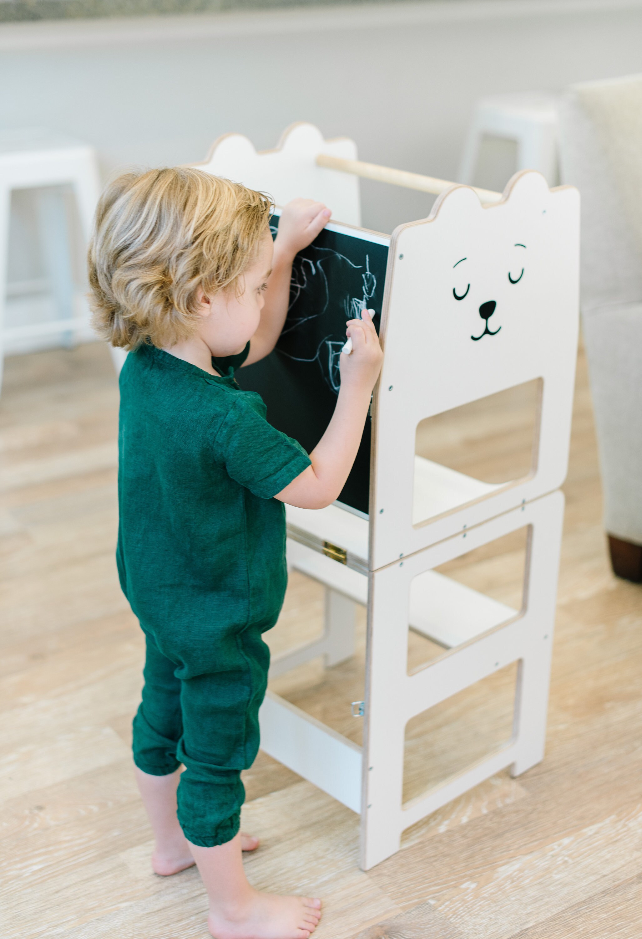 Standing Tower for Toddler / BEAR White / Little Tower/ Etsy Hong Kong