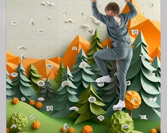 Kids Indoor Climbing Wall Panel Kit: Toddler Rock Climbing
