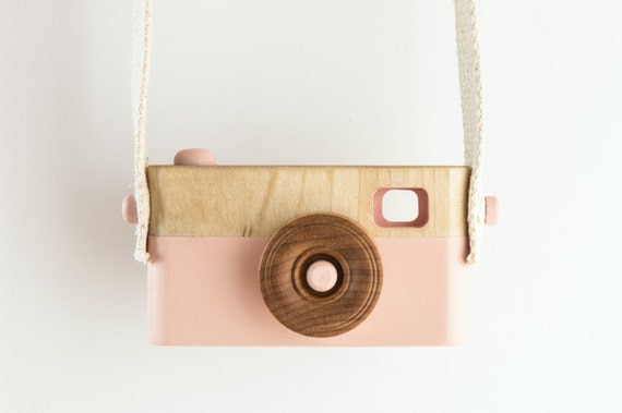 wooden baby camera