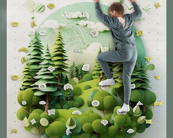 Kids Indoor Climbing Wall Panel Kit: Modular Rock Climbing