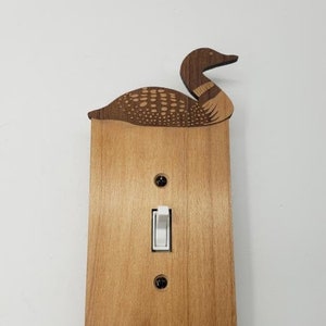 Loon - wooden switch plate