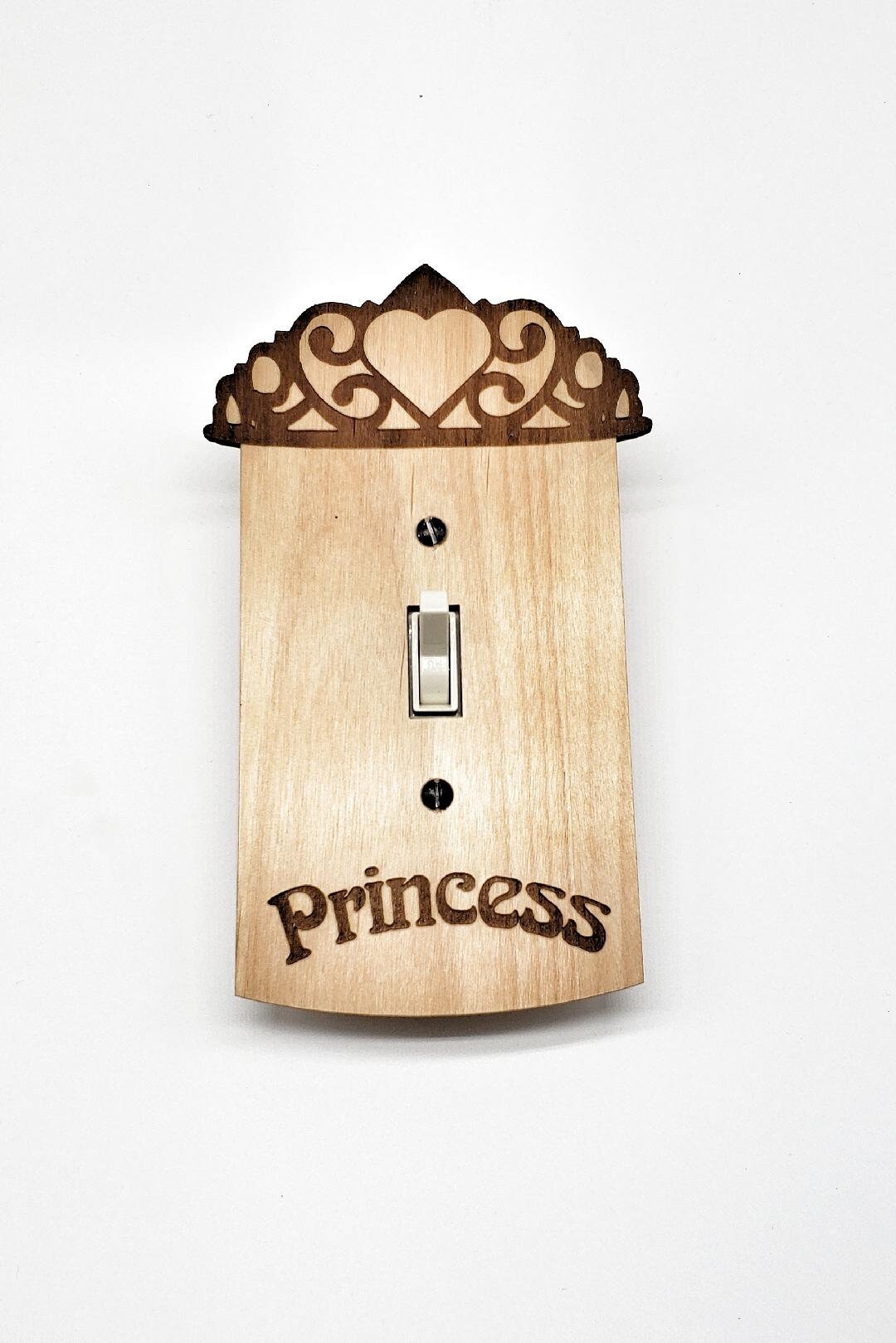 Princess Tiara Wooden Switch Plate Cover - Etsy
