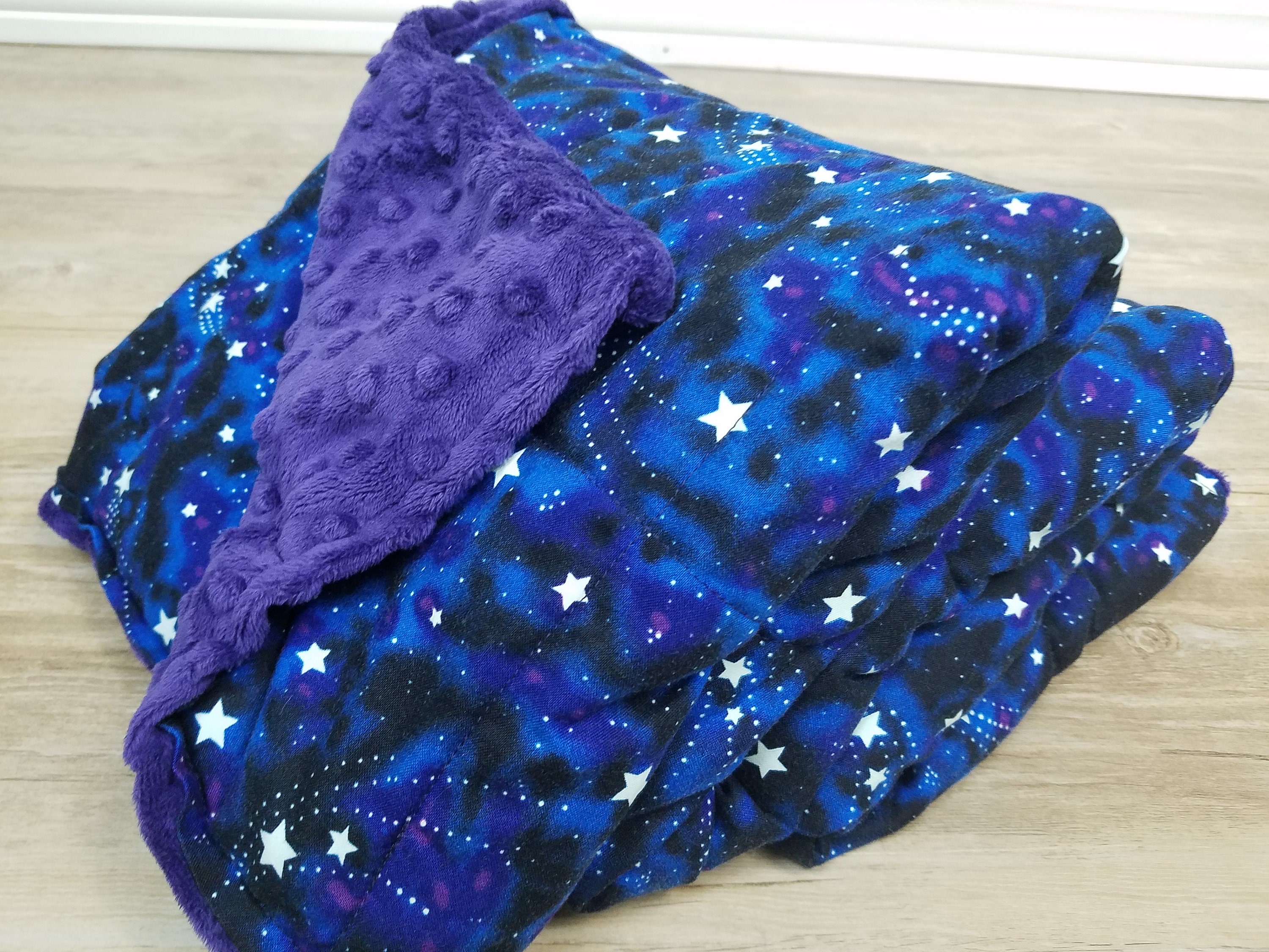 Weighted Blanket Child Glass Filled Glow in the dark night Etsy