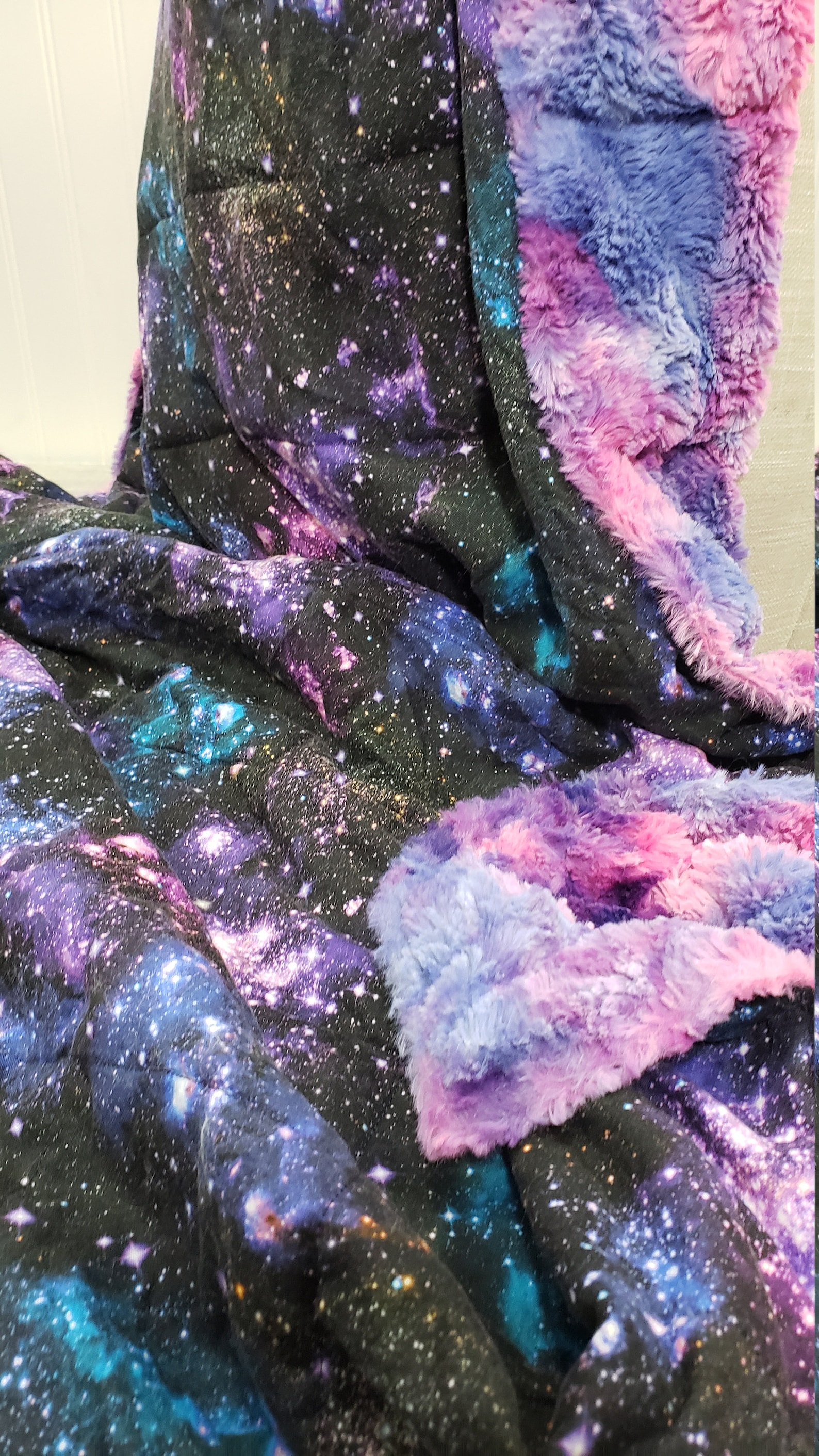 Weighted Blanket Adult Care Package Space Blanket Galaxy Etsy