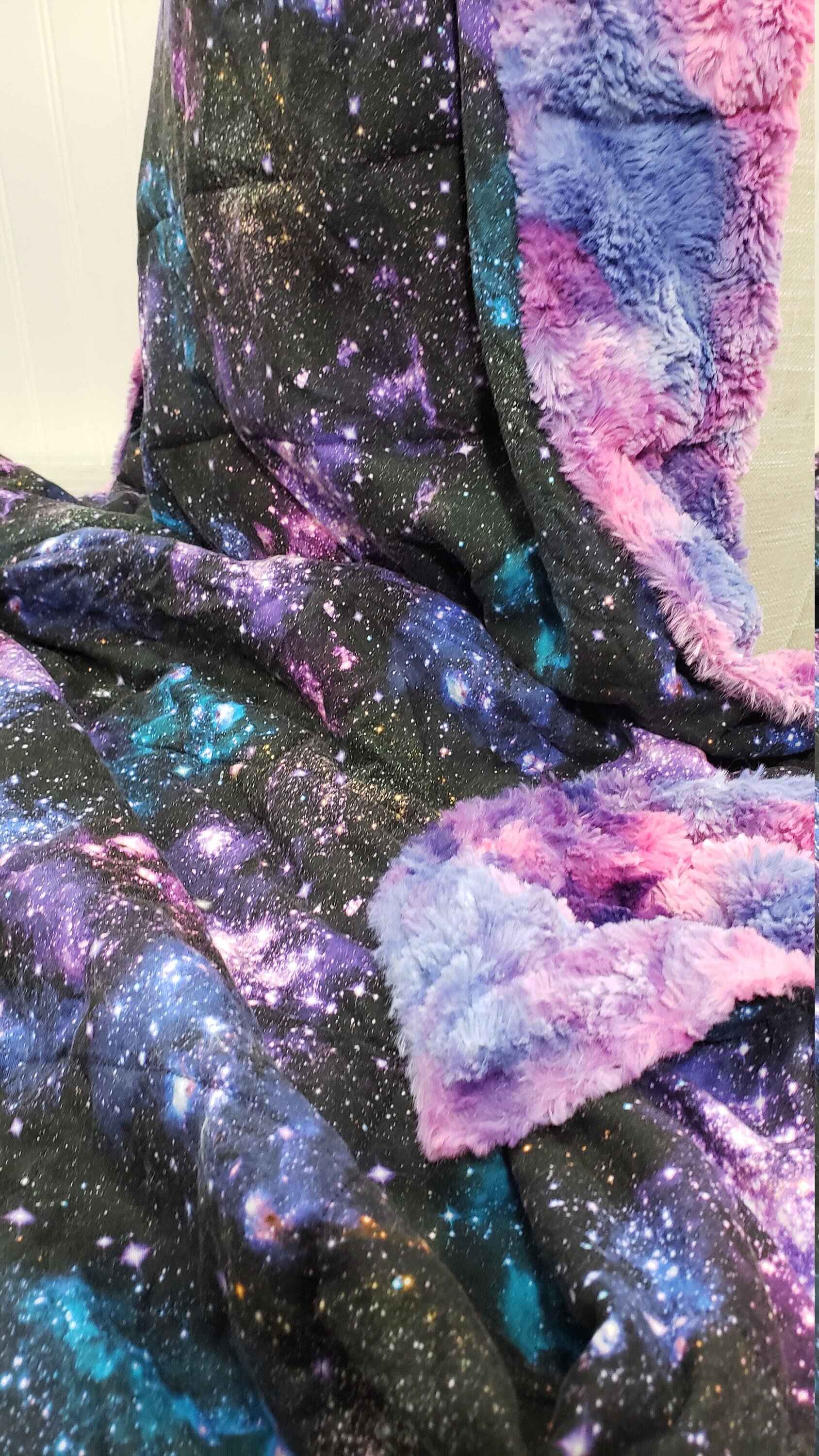 Weighted Blanket Adult Care Package Space Blanket Galaxy Etsy