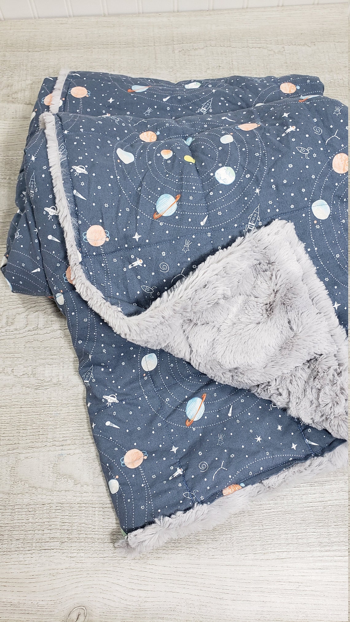 Weighted Blanket Child Space Blanket Solar System Outer Etsy