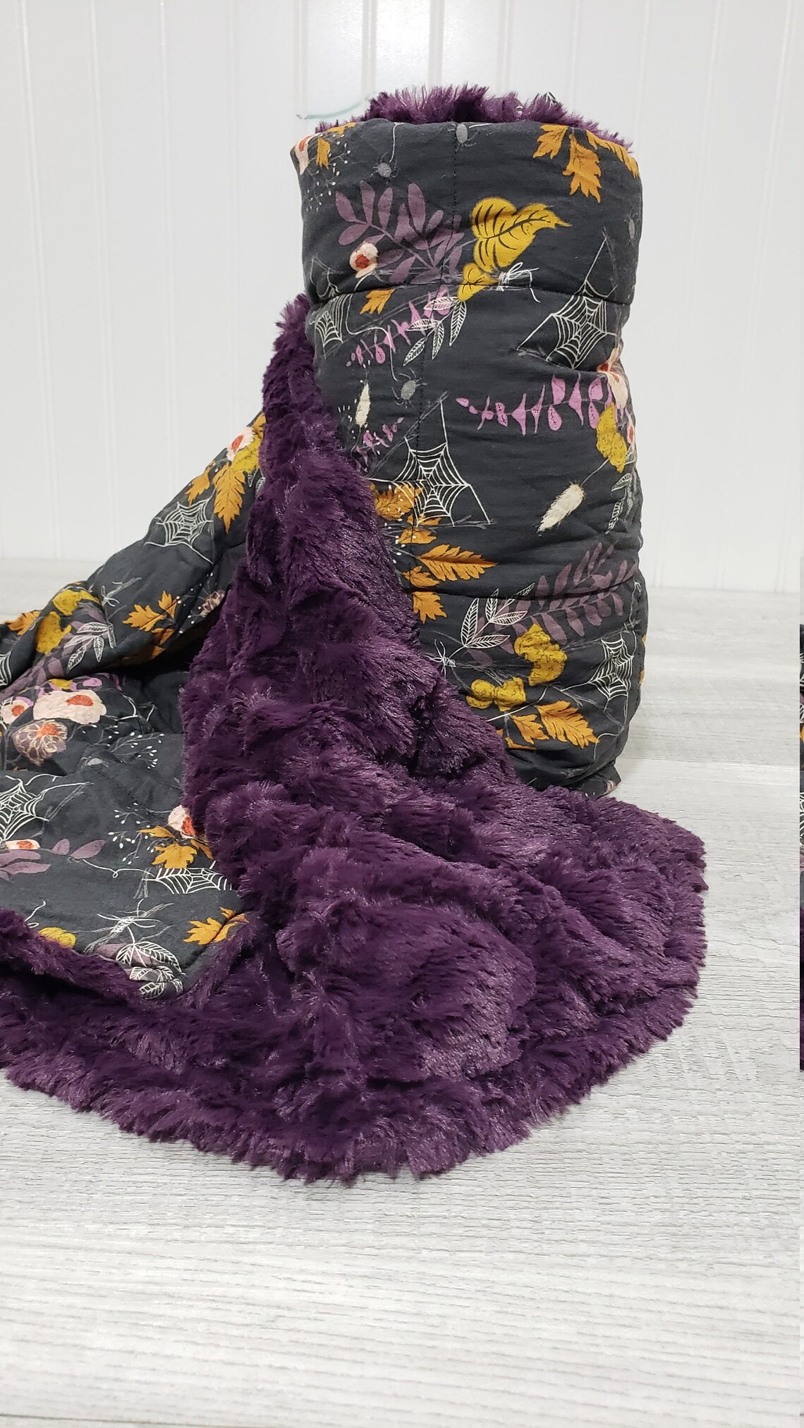 Weighted Blanket Teen Preteen Minky Blanket Gothic Etsy