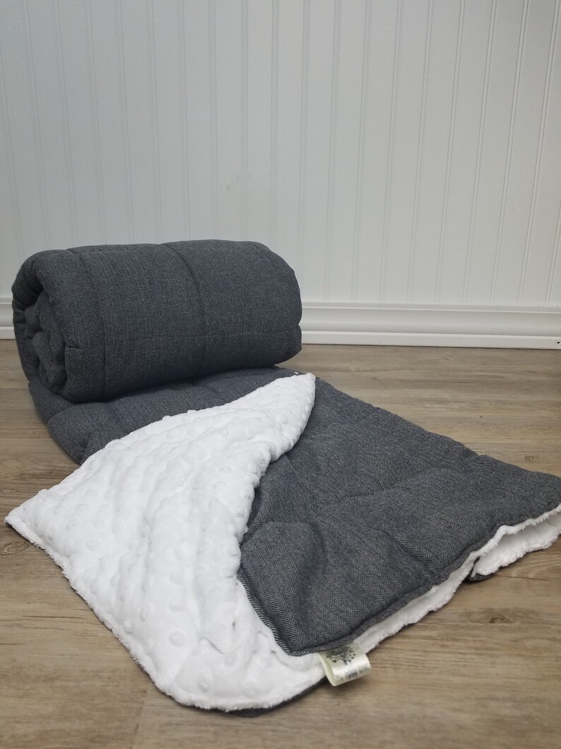 Weighted Blanket Adult Anxiety Relief Stress Relief Cotton Etsy