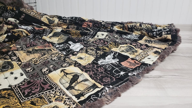 Weighted Blanket Adult, Anxiety Relief, Cotton Anniversary Gift, Mothers Day Gift, Weighted Blanket Child, Gothic Blanket, Throw Blanket image 8