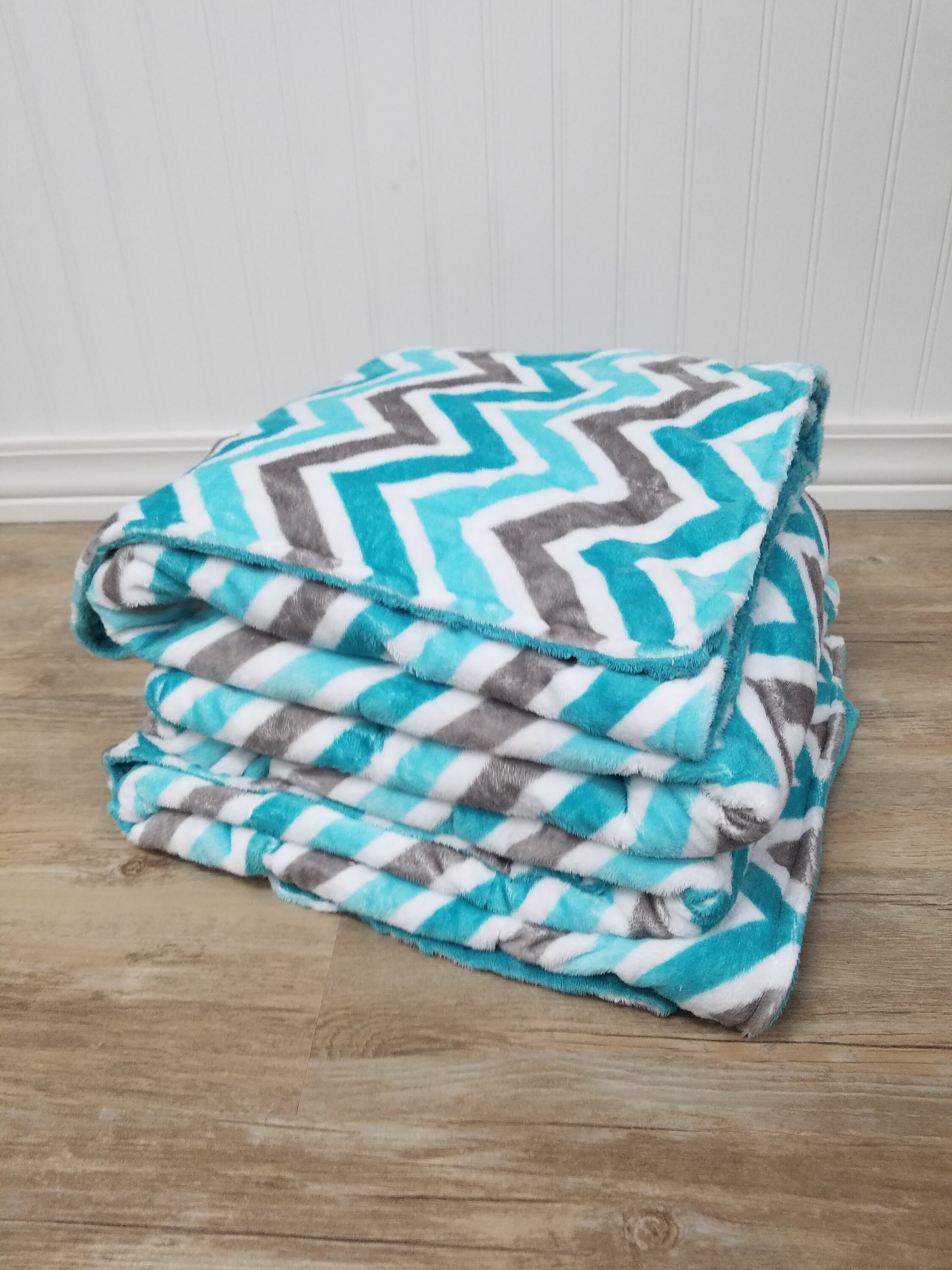 Weighted Blanket for Adult Extra Long 40in x 85in Chevron Etsy