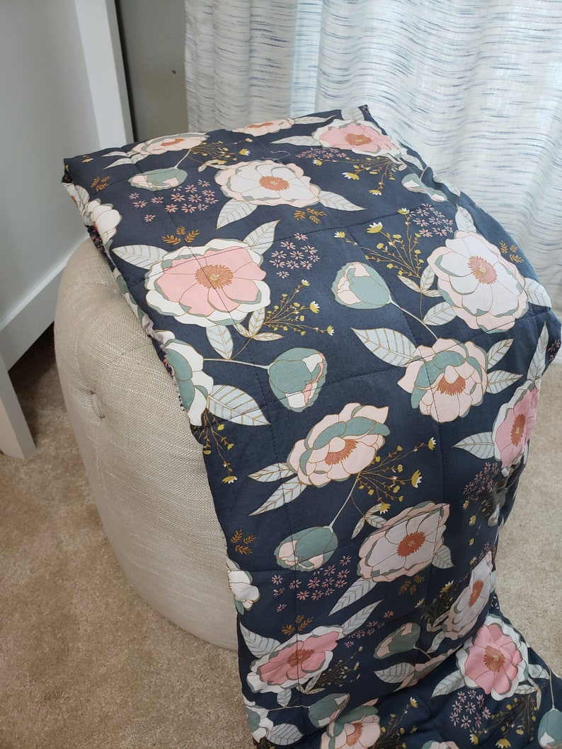 Weighted Blanket Twin Blanket Minky Blanket Fibromyalgia | Etsy