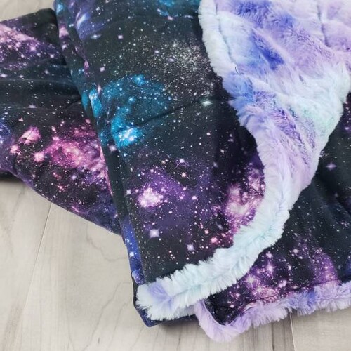 Weighted Blanket Adult Care Package Space Blanket Galaxy Etsy