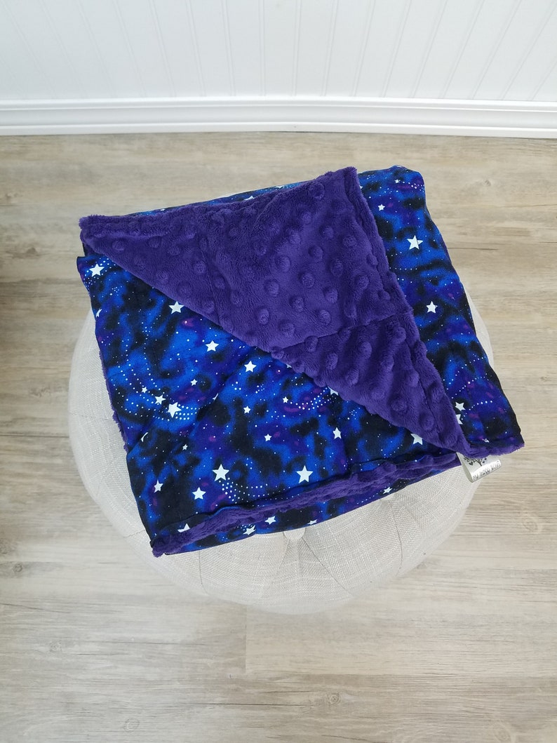 Weighted Blanket Child Glass Filled Glow in the dark night Etsy
