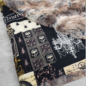 Weighted Blanket Adult, Anxiety Relief, Cotton Anniversary Gift, Mothers Day Gift, Weighted Blanket Child, Gothic Blanket, Throw Blanket image 3