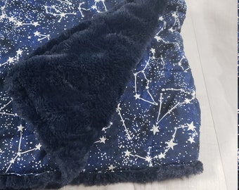 Adult Weighted Blanket, Anxiety Relief, Constellation Blanket,Glow in the Dark, Weighted Blanket, Care Package, Weighted Blanket Child