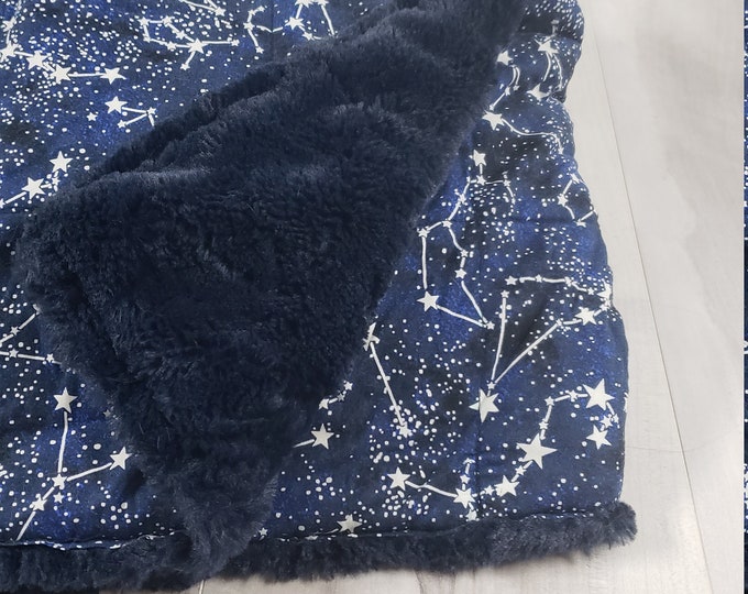 Adult Weighted Blanket, Anxiety Relief, Constellation Blanket,glow in