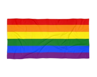 Pride LGBTQ Gay Rainbow Flag Beach Towel