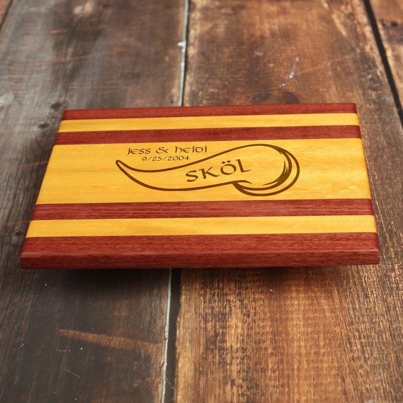 Vikings Colors Skol Vikings Cutting Board Real Wood Cutting Board Made