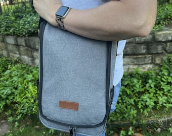 Personalized Insulated Wine Carrier Tote Bag Travel Wine Carrying Cooler for Camping, Picnic, Wine Lover, Engagement or Anniversary Gift