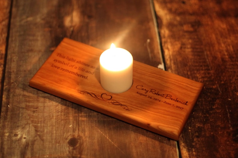 Memorial Candle Holder Personalized Memorial Candle Etsy