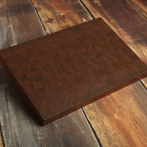 Large Walnut End Grain Cutting Board: Handmade Butcher Block
