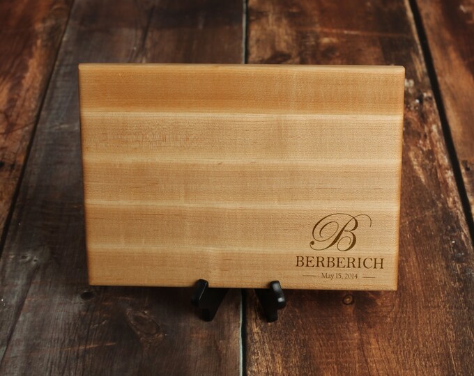 Gorgeous Custom Cutting Board - Elegant Personalized Cutting Board - Mothers Day Gift - Wedding Gift - Hard Maple Wood
