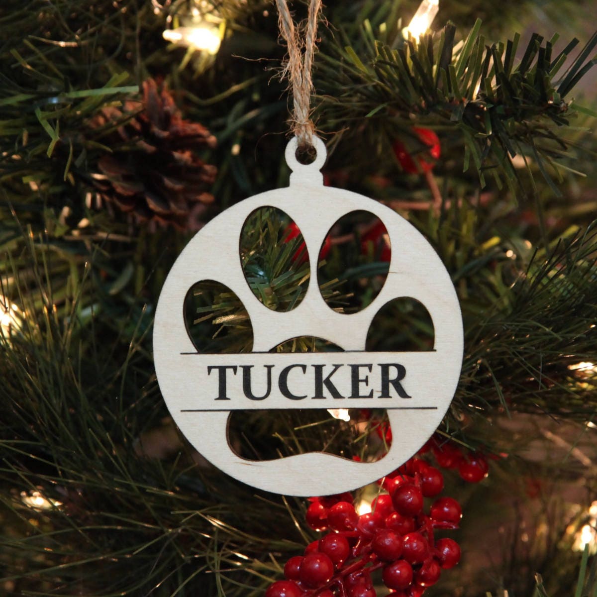 Custom Pet Wood Ornament, Wood Ornament, Ornament for Pet, Personalized