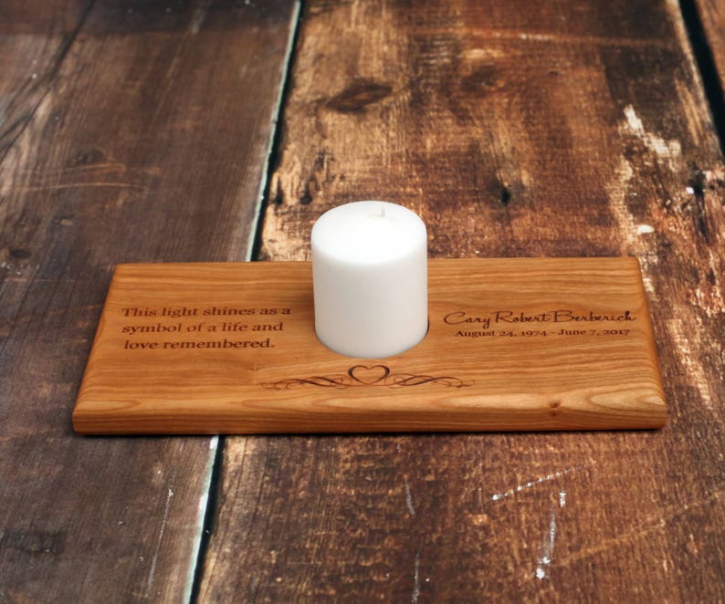 Memorial Candle Holder Personalized Memorial Candle Etsy