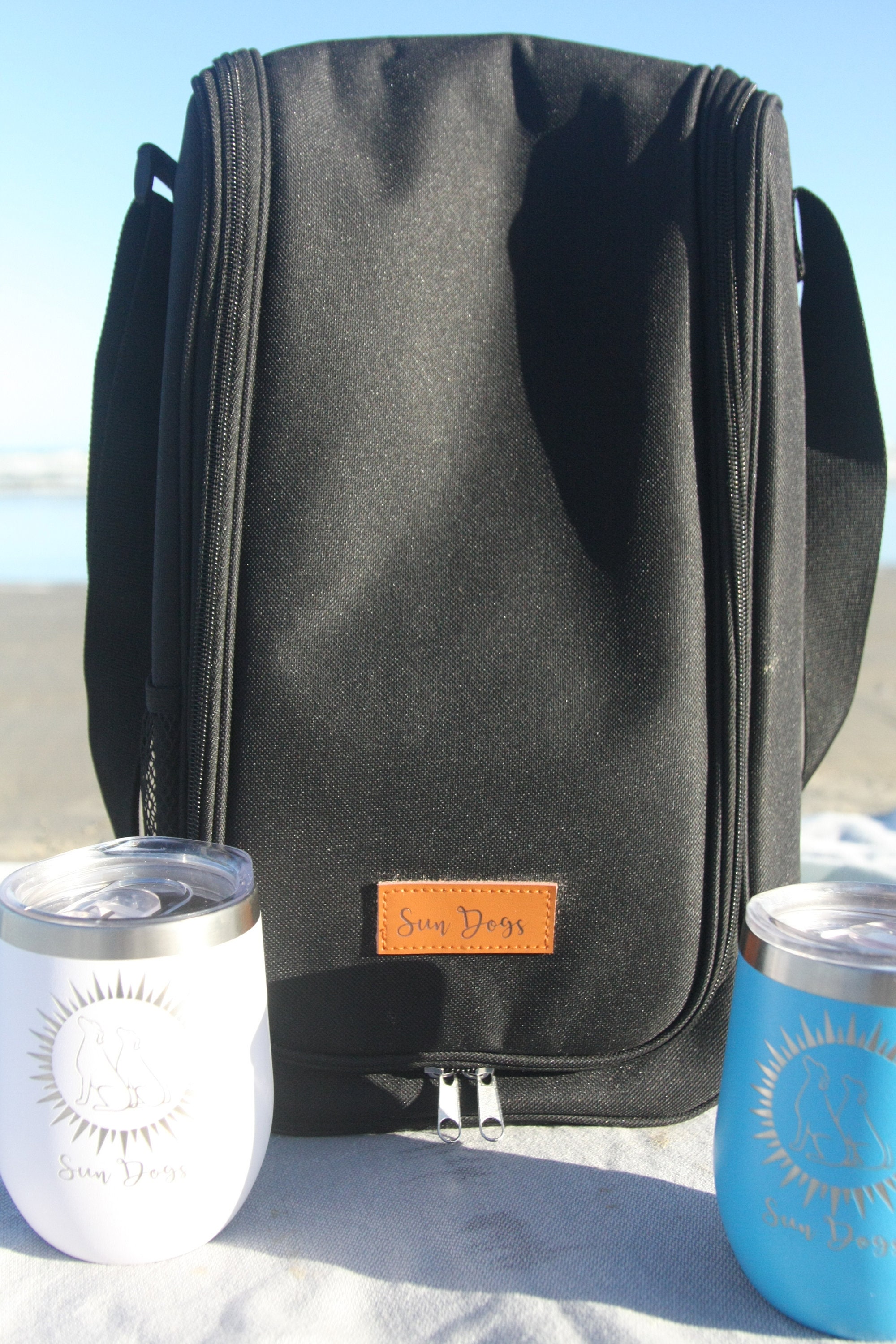 Monogrammed insulated sales wine tote